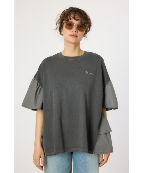 RODEO CROWNS WIDE BOWL（ロデオクラウンズワイドボウル）の「ピグメントバックフリルトップス（その他トップス・レディース・グリーン/ブラック/ライトピンク/オフホワイト・FREE）」の12枚目の写真