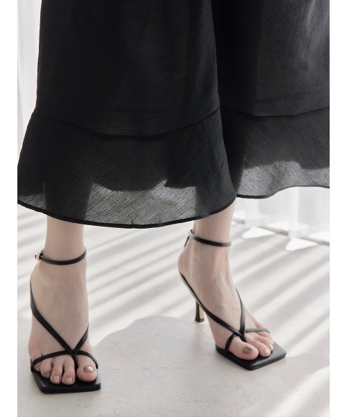 amel(エイメル)の「ナローストラップサンダル(サンダル・レディース・ホワイト/ブラック・23.5cm/24.0cm/23.0cm/24.5cm)」の11枚目の写真