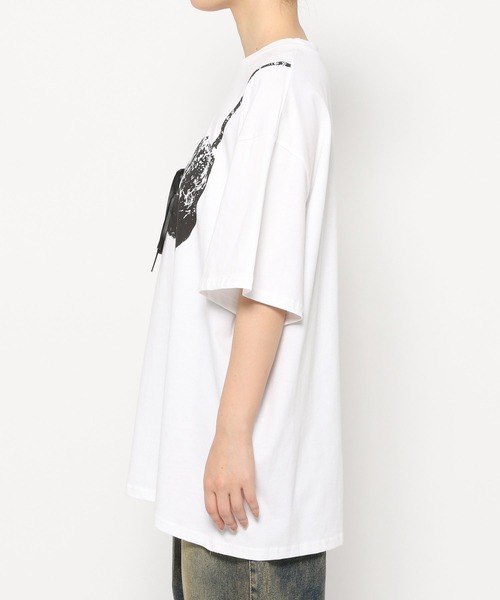 3.3 Field Trip (3.3フィールドトリップ)の「3.3 Field Trip/ビスチェプリントTシャツ(Tシャツ/カットソー・レディース・ホワイト/ブラック・FREE)」の8枚目の写真