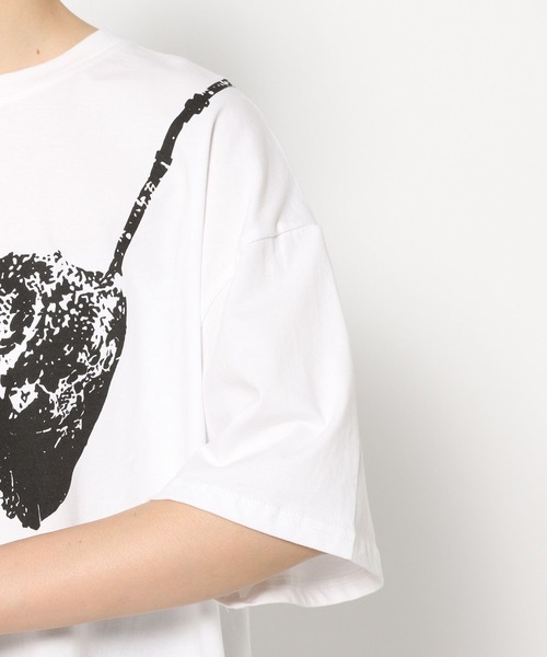 3.3 Field Trip (3.3フィールドトリップ)の「3.3 Field Trip/ビスチェプリントTシャツ(Tシャツ/カットソー・レディース・ホワイト/ブラック・FREE)」の11枚目の写真