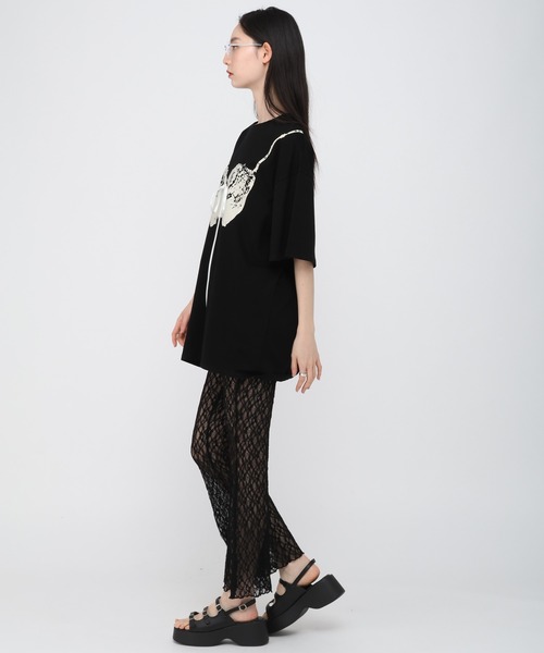3.3 Field Trip (3.3フィールドトリップ)の「3.3 Field Trip/ビスチェプリントTシャツ(Tシャツ/カットソー・レディース・ホワイト/ブラック・FREE)」の22枚目の写真
