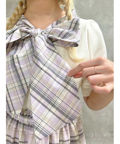 an another angelus（アンアナザーアンジェラス）の「【セットアップ対応】チェックティアードロングスカート/ fint　フィント（スカート・レディース・ホワイト×ブルー/ホワイト×パープル・FREE）」の14枚目の写真