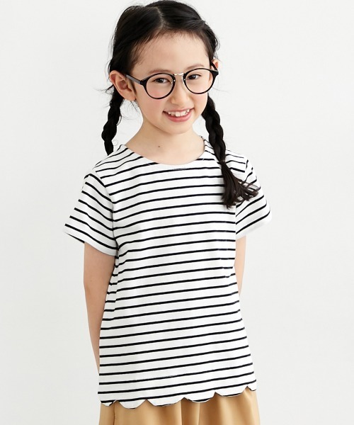 QUNTSTYLE(キュントスタイル)の「選べるデザイン半袖Tシャツ(Tシャツ/カットソー・キッズ・ホワイト系/ベージュ系/ブラック系/ミント/ラベンダー/ネイビー・120/110/130/100/160/150/140)」の1枚目の写真