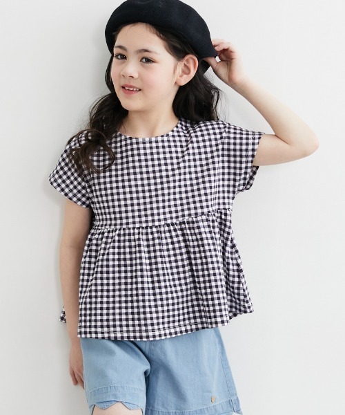 QUNTSTYLE(キュントスタイル)の「選べるデザイン半袖Tシャツ(Tシャツ/カットソー・キッズ・ホワイト系/ベージュ系/ブラック系/ミント/ラベンダー/ネイビー・120/110/130/100/160/150/140)」の2枚目の写真
