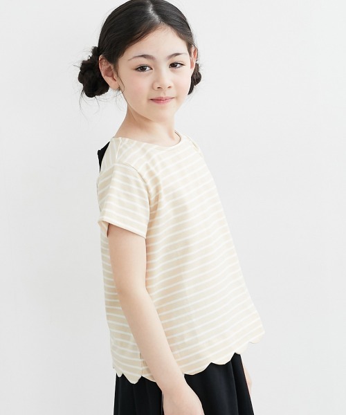 QUNTSTYLE(キュントスタイル)の「選べるデザイン半袖Tシャツ(Tシャツ/カットソー・キッズ・ホワイト系/ベージュ系/ブラック系/ミント/ラベンダー/ネイビー・120/110/130/100/160/150/140)」の3枚目の写真