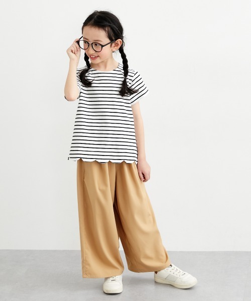QUNTSTYLE(キュントスタイル)の「選べるデザイン半袖Tシャツ(Tシャツ/カットソー・キッズ・ホワイト系/ベージュ系/ブラック系/ミント/ラベンダー/ネイビー・120/110/130/100/160/150/140)」の10枚目の写真