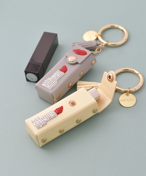 LAZY SUSAN（レイジースーザン）の「チャームリップリップ２（キーホルダー・レディース・ライトグリーン/ブラック/グレー/ライトイエロー・FREE）」の6枚目の写真