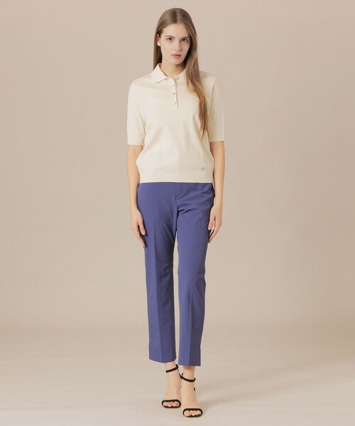 MACKINTOSH LONDON(マッキントッシュ ロンドン)の「シルケットフライスポロシャツ(ポロシャツ・レディース・オフホワイト/ネイビー/レッド系その他3/ブラウン・38/40)」の5枚目の写真