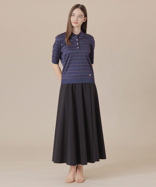 MACKINTOSH LONDON(マッキントッシュ ロンドン)の「シルケットフライスポロシャツ(ポロシャツ・レディース・オフホワイト/ネイビー/レッド系その他3/ブラウン・38/40)」の7枚目の写真