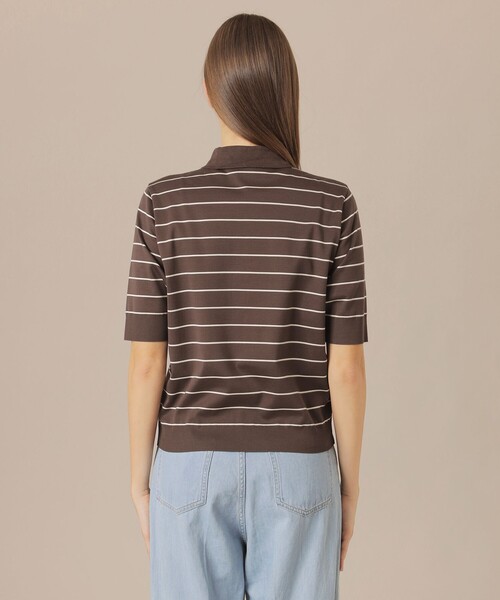 MACKINTOSH LONDON(マッキントッシュ ロンドン)の「シルケットフライスポロシャツ(ポロシャツ・レディース・オフホワイト/ネイビー/レッド系その他3/ブラウン・38/40)」の11枚目の写真
