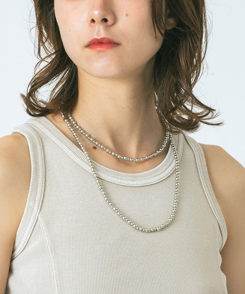 ROSE BUD（ローズバッド）の「BEADS 100cm LONG NECKLACE（ネックレス・レディース・シルバー・ONE SIZE）」の9枚目の写真