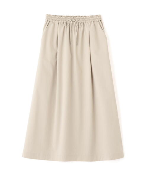 human woman（ヒューマンウーマン）の「◆【撥水・ストレッチ】コットンポリエステルウェザードローストリングタックスカート（スカート・レディース・グレー系その他/ベージュ系その他2・MEDIUM）」の5枚目の写真