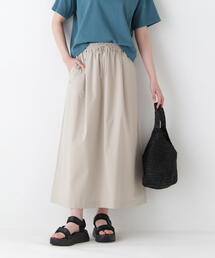 human woman | ◆【撥水・ストレッチ】コットンポリエステルウェザードローストリングタックスカート(スカート)