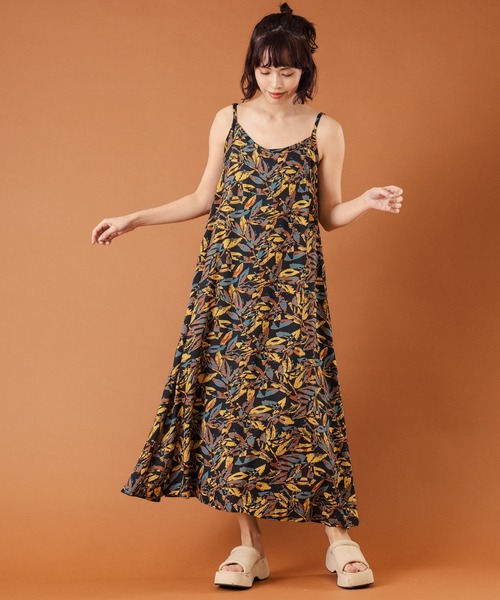 【美品】ヌキテパ ボタニカル ノースリーブ ワンピース フレアワンピース 美品】ヌキテパ ボタニカル ノースリーブ ワンピース フレア