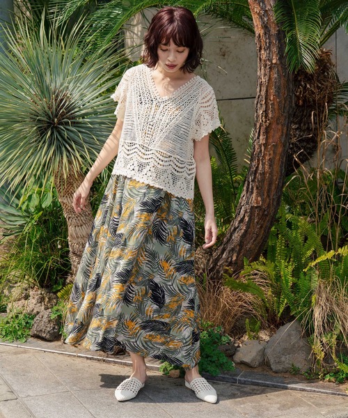 ボタニカル柄 キャミワンピース ロング 2連ストラップ ゆったり ボタニカル柄 キャミワンピース ロング 2連ストラップ ゆったり