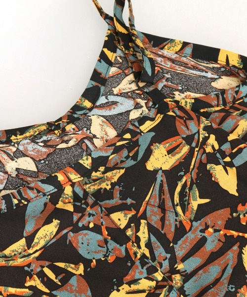 anap mimpi(アナップミンピ)の「ボタニカル柄 レーヨン フレア キャミ ロング ワンピース(ワンピース・レディース・グリーン/ブラック・FREE)」の10枚目の写真