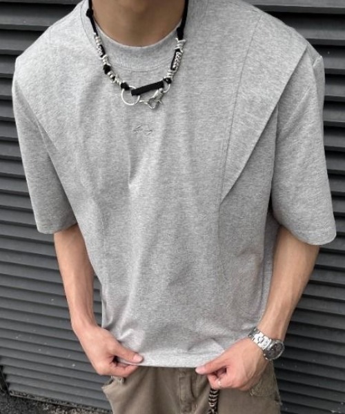 FreeZone（フリーゾーン）の「シンプルデザインユニセックスTシャツ（Tシャツ/カットソー・メンズ・グレー/ブラック・F）」の17枚目の写真