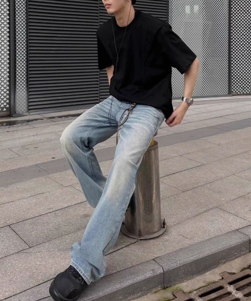 FreeZone（フリーゾーン）の「シンプルデザインユニセックスTシャツ（Tシャツ/カットソー・メンズ・グレー/ブラック・F）」の3枚目の写真