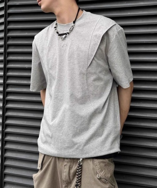 FreeZone（フリーゾーン）の「シンプルデザインユニセックスTシャツ（Tシャツ/カットソー・メンズ・グレー/ブラック・F）」の6枚目の写真