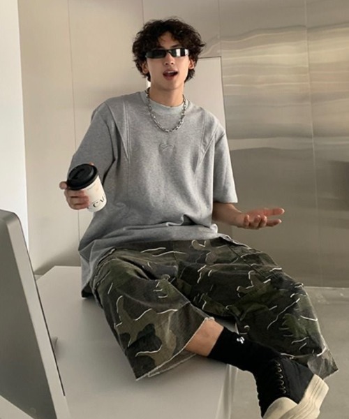 FreeZone（フリーゾーン）の「シンプルデザインユニセックスTシャツ（Tシャツ/カットソー・メンズ・グレー/ブラック・F）」の13枚目の写真