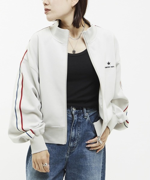 コンバーストウキョウ　トラックジャケット SIDE LINE SHORT TRACK JACKET(WOMEN'S)（ジャージ）｜CONVERSE