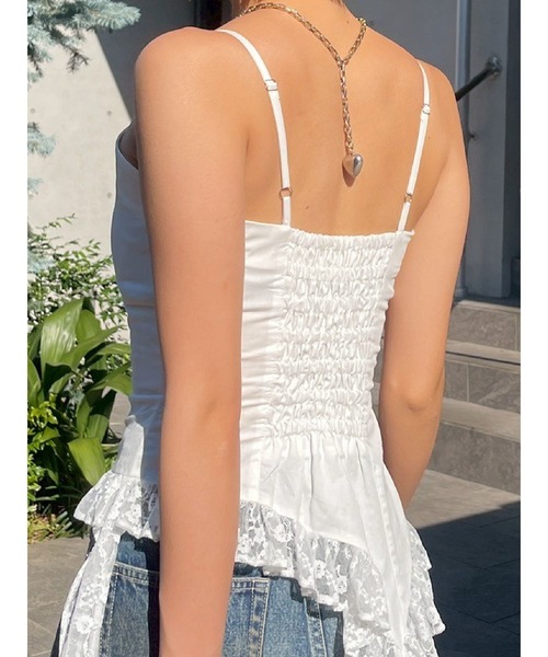 EVRIS(エヴリス)の「レースフリルキャミソール(キャミソール・レディース・ホワイト/ブラウン/ブラック・FREE)」の22枚目の写真