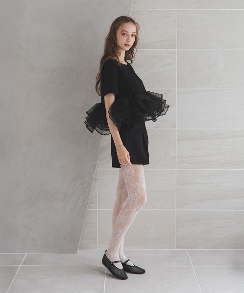 MERAKI(メラキ)の「ドットフリルヘムライントップス(その他トップス・レディース・ホワイト/ブラック/ブラック×ホワイト・FREE)」の8枚目の写真