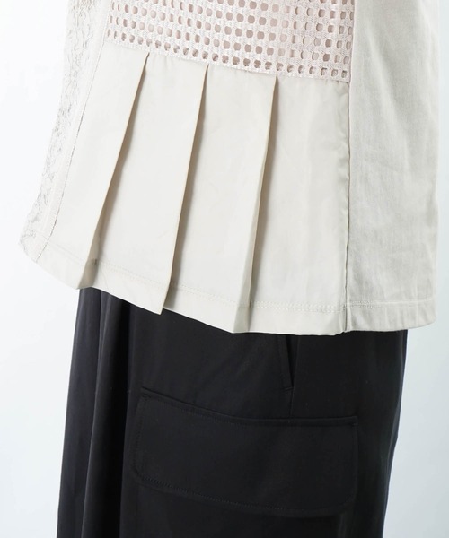tシャツ LC/LLL レースドッキングプリーツトップス レディース LADY LUCK LUCA tシャツ LC/LLL レースドッキングプリーツ