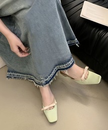 MILAE（ミレ）の「リボンスクエアトゥパンプス（パンプス）」