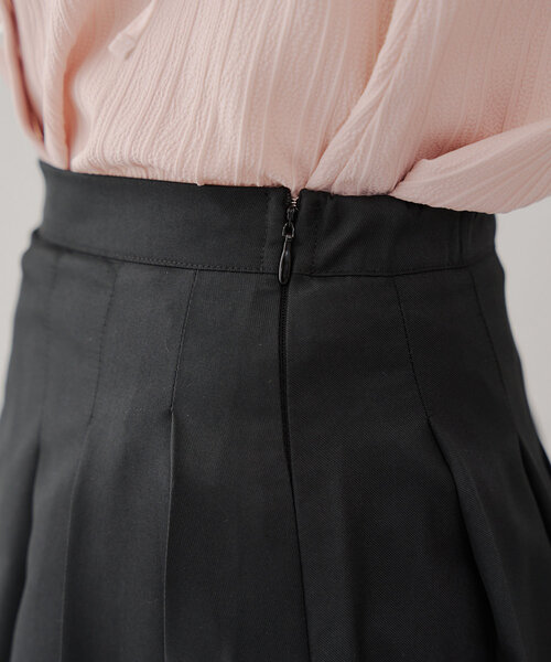 APPORTE PAR LES MARCHES(アポルテパーレマルシェ)の「【MARCHES】チュール使いプリーツミニスカート(スカート・レディース・チャコールグレー/ブラック/ベージュ・FREE)」の4枚目の写真