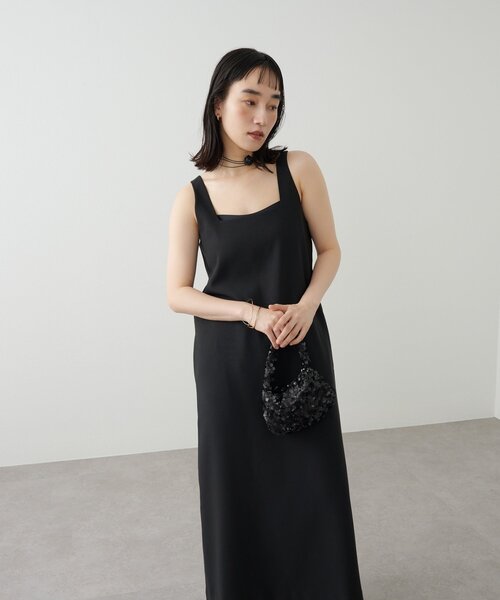 Omekashi（オメカシ）の「スクエアノースリワンピース（ワンピース・レディース・キャメル/ブラック・38/36）」の5枚目の写真