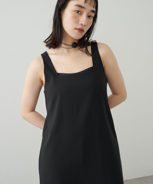 Omekashi（オメカシ）の「スクエアノースリワンピース（ワンピース・レディース・キャメル/ブラック・38/36）」の14枚目の写真