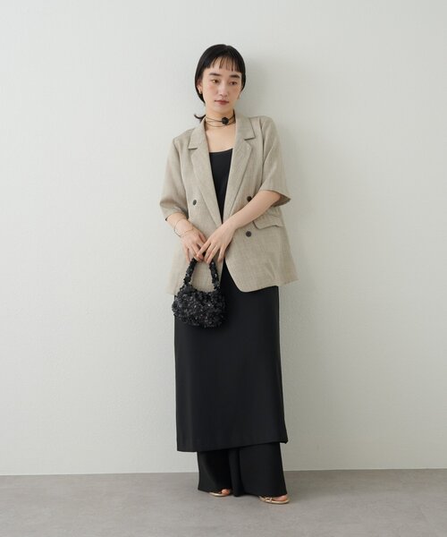 Omekashi（オメカシ）の「スクエアノースリワンピース（ワンピース・レディース・キャメル/ブラック・38/36）」の15枚目の写真