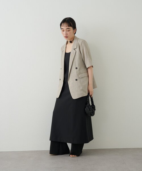 Omekashi（オメカシ）の「スクエアノースリワンピース（ワンピース・レディース・キャメル/ブラック・38/36）」の16枚目の写真