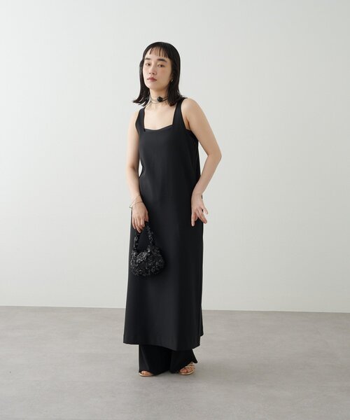 Omekashi（オメカシ）の「スクエアノースリワンピース（ワンピース・レディース・キャメル/ブラック・38/36）」の3枚目の写真