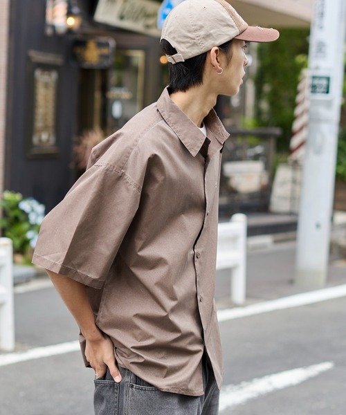 WEGO（ウィゴー）の「WEGO/ピグメントDRYシャツ（シャツ/ブラウス・メンズ・ブラウン系その他/グレー系その他・MEDIUM/LARGE）」の13枚目の写真