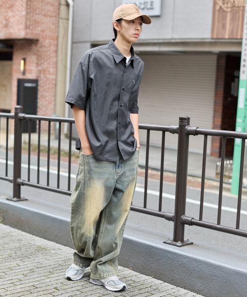 WEGO（ウィゴー）の「WEGO/ピグメントDRYシャツ（シャツ/ブラウス・メンズ・ブラウン系その他/グレー系その他・MEDIUM/LARGE）」の12枚目の写真