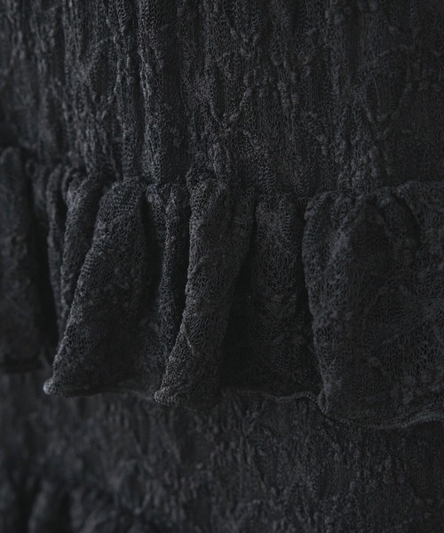 LAVEANGE（ラビアンジェ）の「フリルナロースカート（スカート・レディース・ブラック/オフホワイト・LL/3L/4L/5L/M）」の13枚目の写真