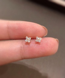 YU-KA:フラワーモチーフミニピアス flower motif mini pierce