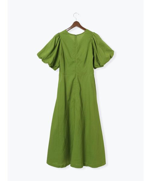 Te chichi(テチチ)の「【松井愛莉着用】バルーンスリーブVネックワンピース(ワンピース・レディース・オフホワイト/ブラック/グリーン・F)」の16枚目の写真