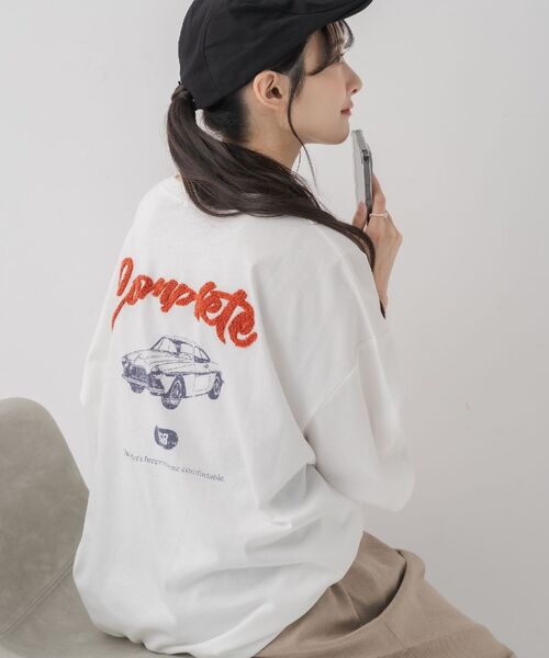 RETRO GIRL（レトロガール）の「アソートグラフィックBIGTEE（Tシャツ/カットソー・レディース・ホワイト系その他/オフホワイト/チャコールグレー/ブラック・FREE）」の3枚目の写真