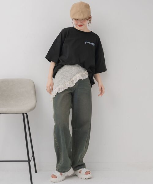 RETRO GIRL（レトロガール）の「アソートグラフィックBIGTEE（Tシャツ/カットソー・レディース・ホワイト系その他/オフホワイト/チャコールグレー/ブラック・FREE）」の17枚目の写真