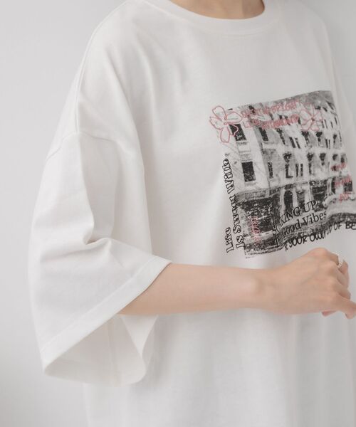 RETRO GIRL（レトロガール）の「アソートグラフィックBIGTEE（Tシャツ/カットソー・レディース・ホワイト系その他/オフホワイト/チャコールグレー/ブラック・FREE）」の7枚目の写真