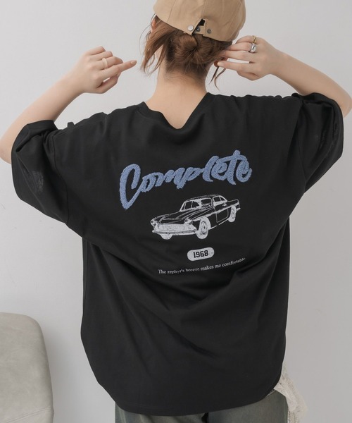 RETRO GIRL（レトロガール）の「アソートグラフィックBIGTEE（Tシャツ/カットソー・レディース・ホワイト系その他/オフホワイト/チャコールグレー/ブラック・FREE）」の4枚目の写真