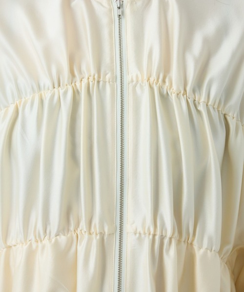 Chaos（カオス）の「Chaos(カオス)/クシュクシュブルゾン　◆セットアップ可◆（ブルゾン・レディース・アイボリー/ダークブラウン系・FREE）」の18枚目の写真