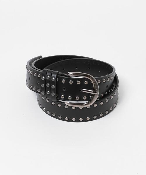 WEGO（ウィゴー）の「WEGO/シンプルスタッズベルト（ベルト・レディース・ブラック/ホワイト・FREE）」の2枚目の写真