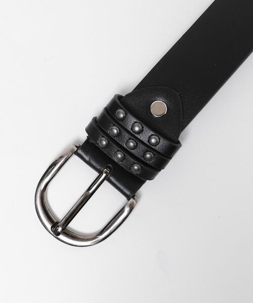 WEGO（ウィゴー）の「WEGO/シンプルスタッズベルト（ベルト・レディース・ブラック/ホワイト・FREE）」の3枚目の写真