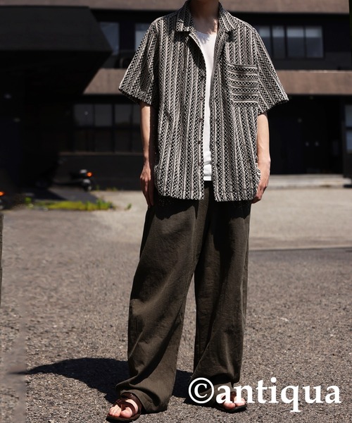 antiqua(アンティカ)の「レース開襟シャツ(シャツ/ブラウス・レディース・ブラック・P/R)」の5枚目の写真