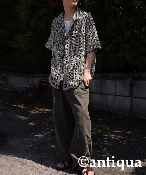 antiqua(アンティカ)の「レース開襟シャツ(シャツ/ブラウス・レディース・ブラック・P/R)」の20枚目の写真