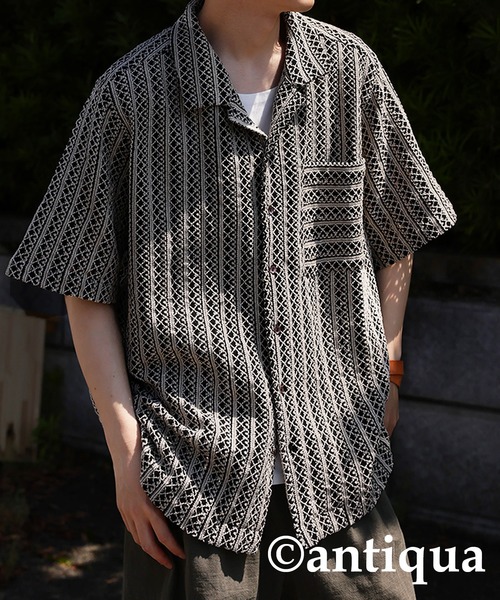 antiqua(アンティカ)の「レース開襟シャツ(シャツ/ブラウス・レディース・ブラック・P/R)」の22枚目の写真